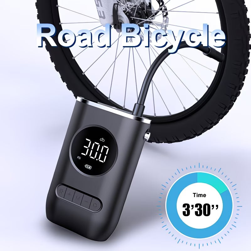 The Oz Bargains Shop™ AirGo Pro – Digital Mini Cordless Tyre Inflator | Portable Air Pump for Car, Bike & Sports Balls