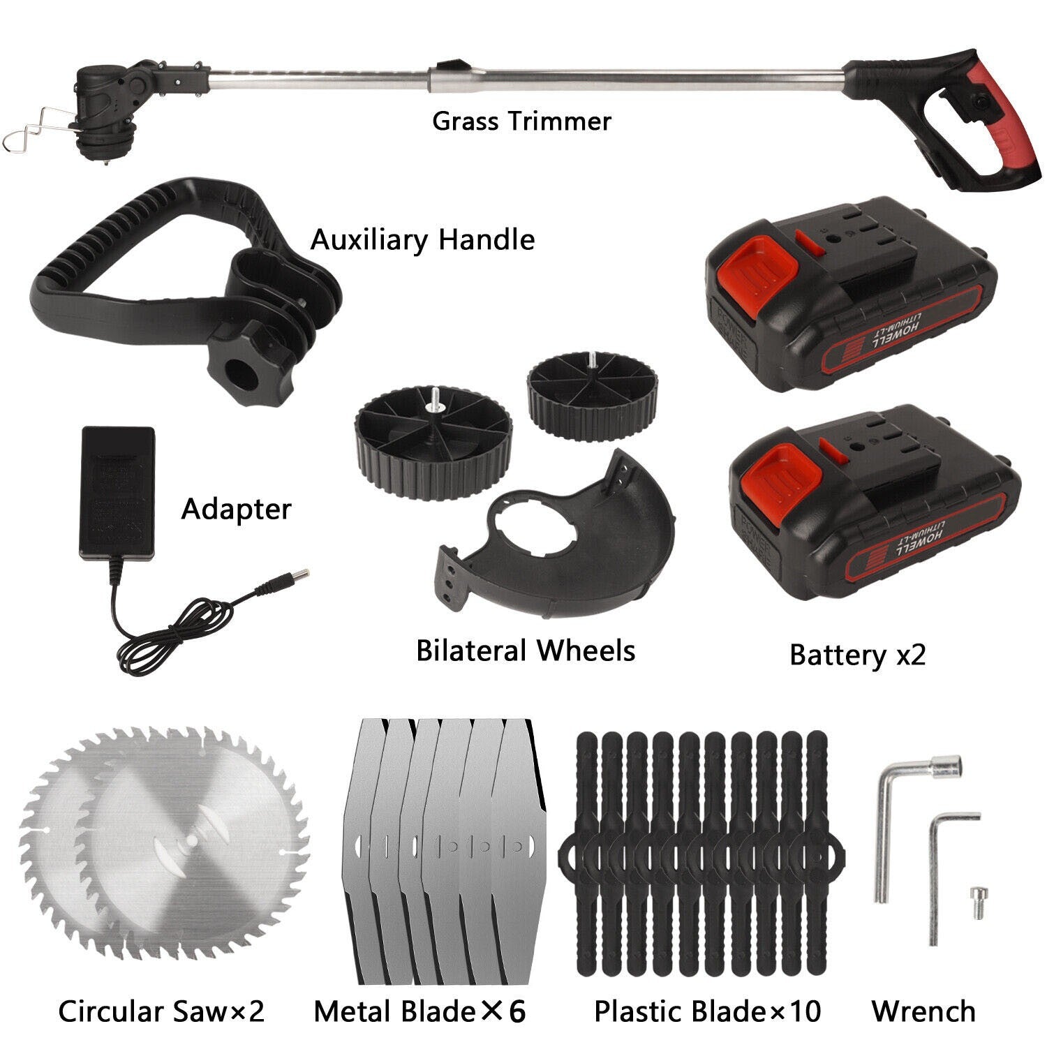 The Oz Bargains Shop™ TurboTrim Pro – Cordless Grass Trimmer & Electric Lawn Mower | Whipper Snipper with 2× Battery (Makita Compatible)