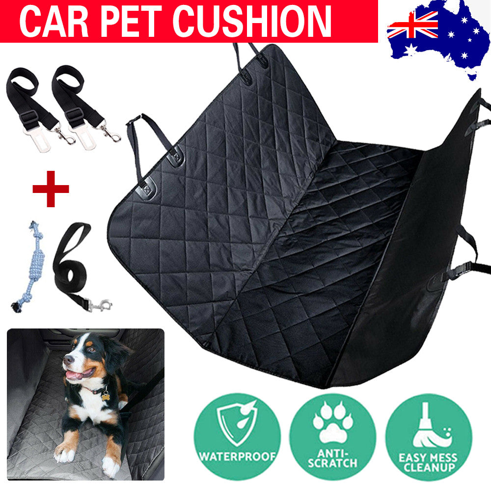 The Oz Bargains Shop™ PetRide Deluxe – Premium Waterproof Car Seat Hammock | Non-Slip Back Seat Protector for Cats & Dogs