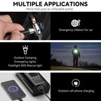 The Oz Bargains Shop™ PowerAir Max – 8000mAh Cordless Tyre Inflator | Rechargeable Electric Air Pump for Car, Bike & Motorcycle