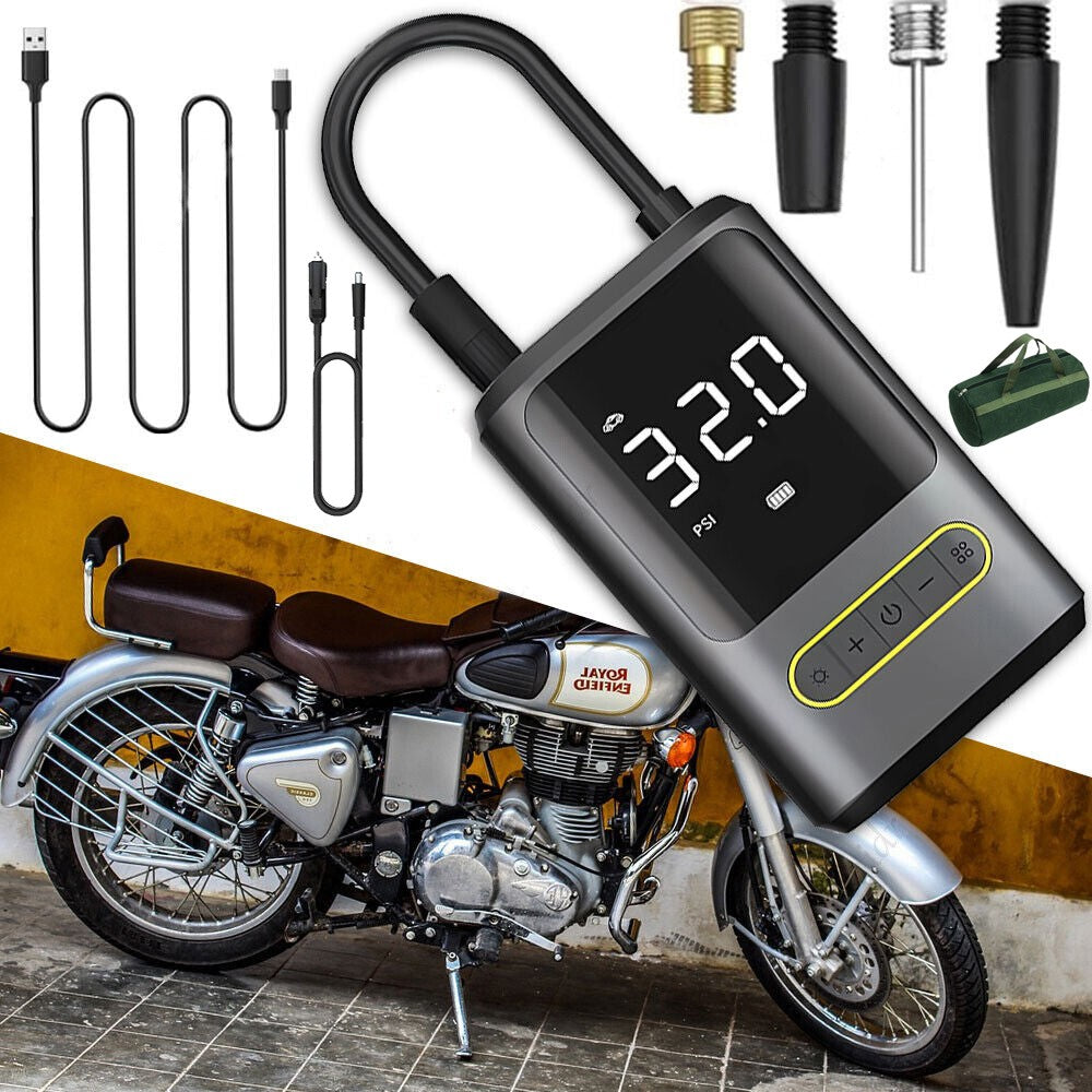 The Oz Bargains Shop™ AirGo Pro – Digital Mini Cordless Tyre Inflator | Portable Air Pump for Car, Bike & Sports Balls