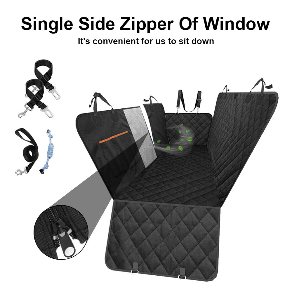 The Oz Bargains Shop™ PetRide Deluxe – Premium Waterproof Car Seat Hammock | Non-Slip Back Seat Protector for Cats & Dogs