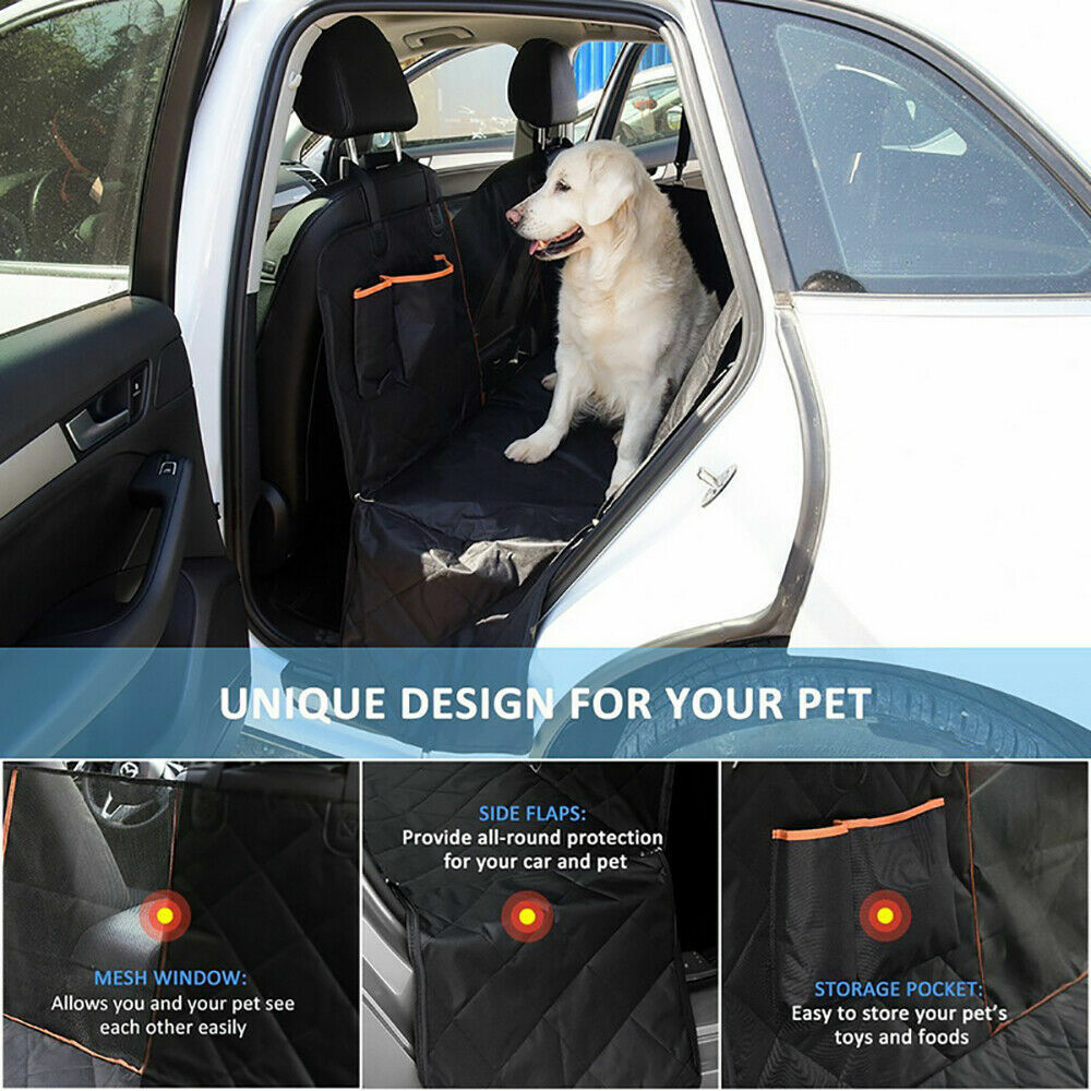The Oz Bargains Shop™ PetRide Deluxe – Premium Waterproof Car Seat Hammock | Non-Slip Back Seat Protector for Cats & Dogs