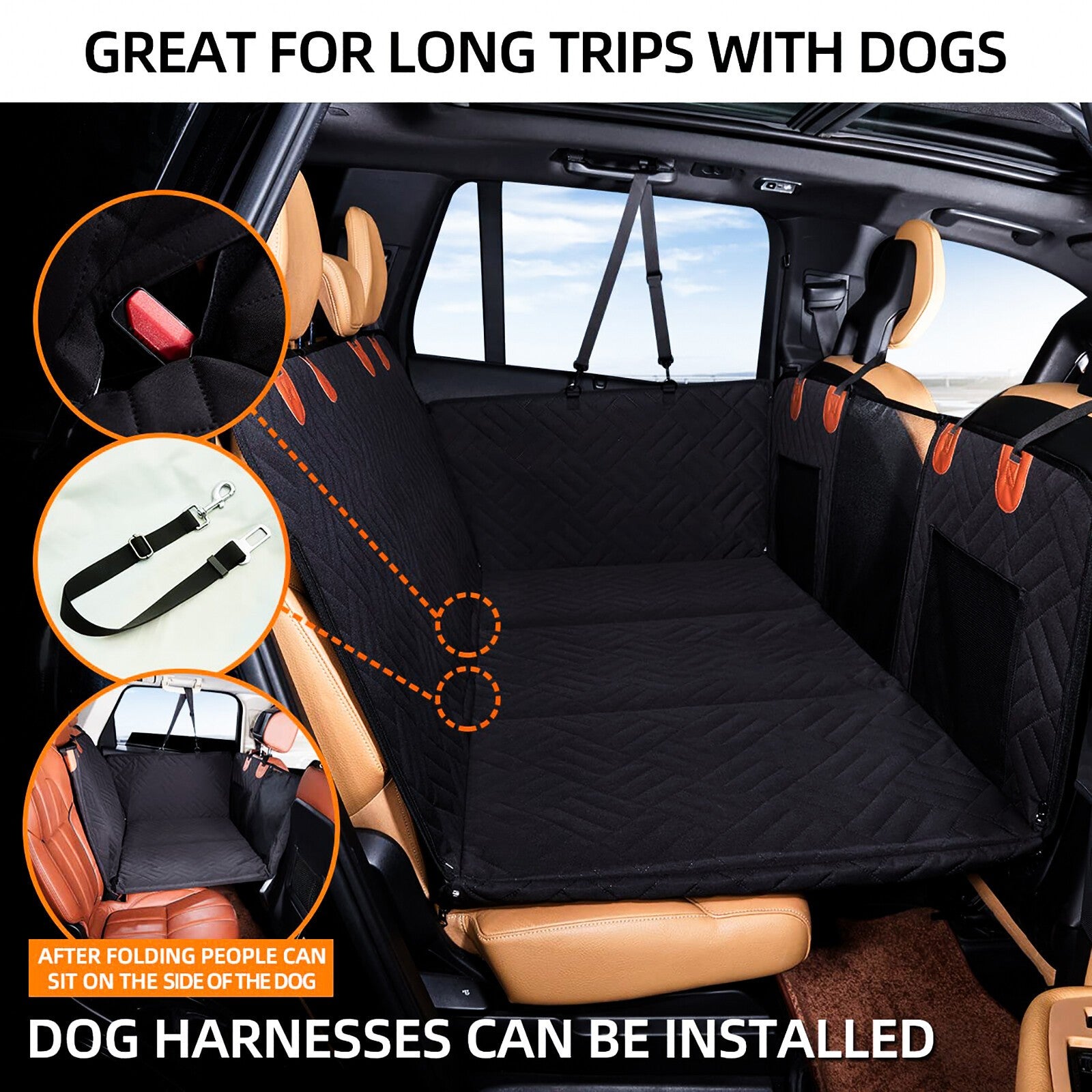 The Oz Bargains™ FurShield Pro – Waterproof Hard Bottom Dog Car Cover