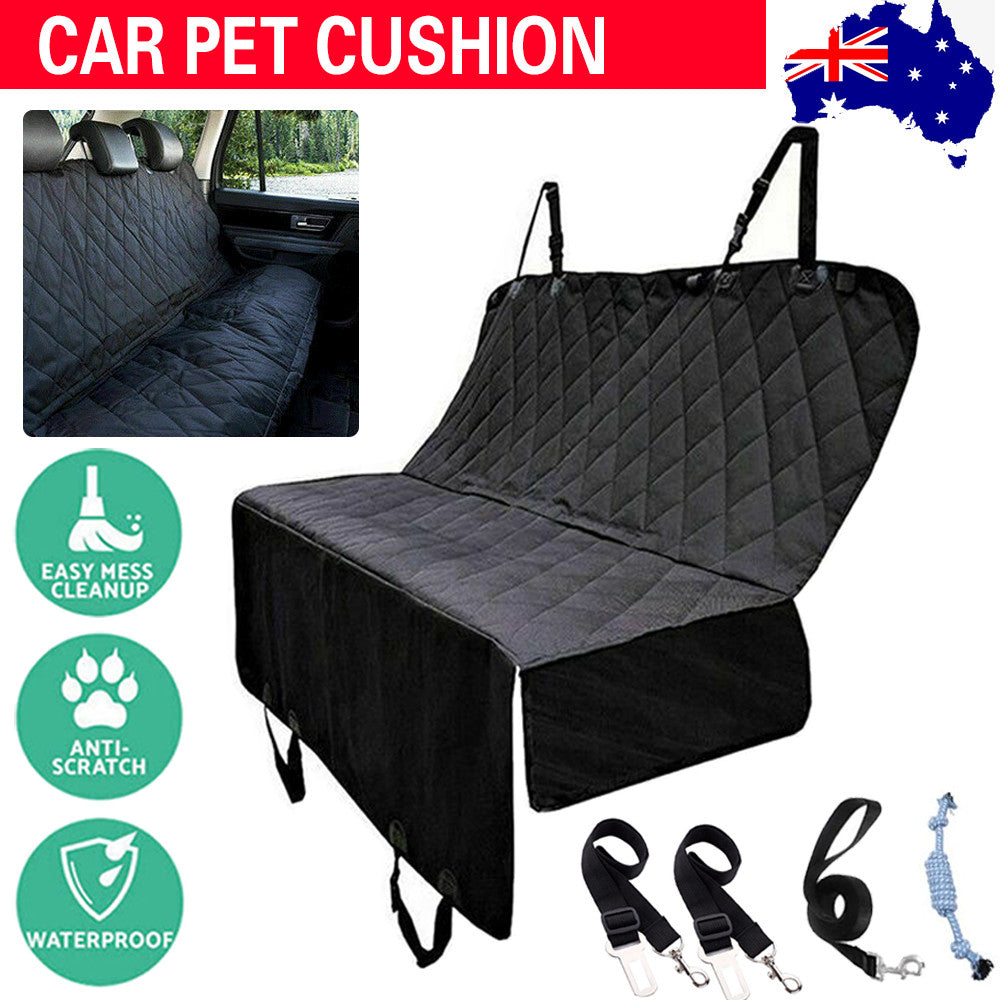 The Oz Bargains Shop™ PetRide Deluxe – Premium Waterproof Car Seat Hammock | Non-Slip Back Seat Protector for Cats & Dogs