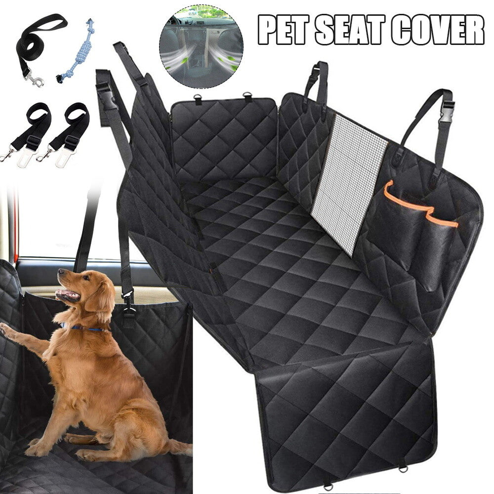 The Oz Bargains Shop™ PetRide Deluxe – Premium Waterproof Car Seat Hammock | Non-Slip Back Seat Protector for Cats & Dogs