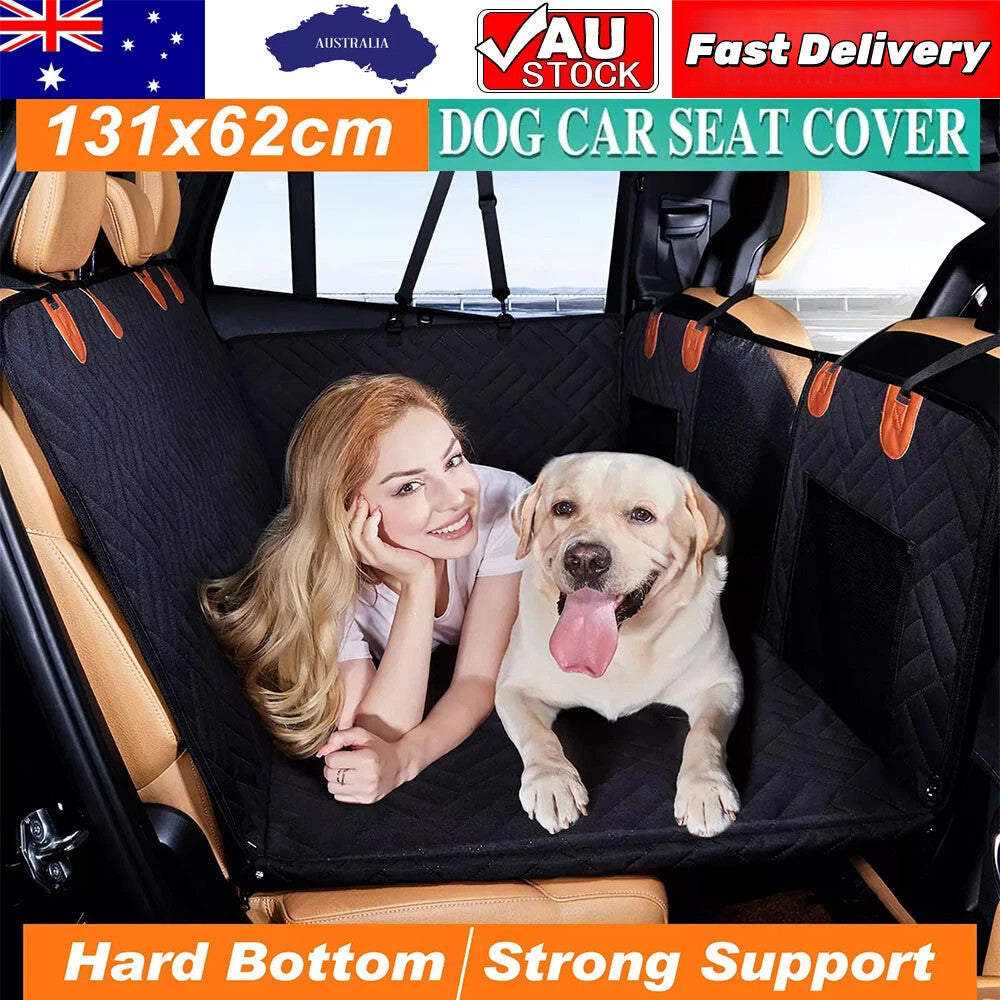 The Oz Bargains™ FurShield Pro – Waterproof Hard Bottom Dog Car Cover