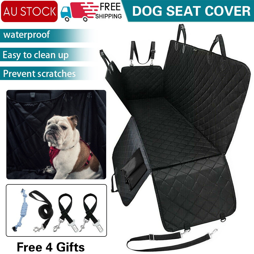 The Oz Bargains Shop™ PetRide Deluxe – Premium Waterproof Car Seat Hammock | Non-Slip Back Seat Protector for Cats & Dogs