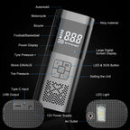 The Oz Bargains Shop™ PowerAir Max – 8000mAh Cordless Tyre Inflator | Rechargeable Electric Air Pump for Car, Bike & Motorcycle