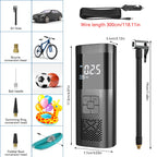 The Oz Bargains Shop™ PowerAir Max – 8000mAh Cordless Tyre Inflator | Rechargeable Electric Air Pump for Car, Bike & Motorcycle