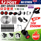 The Oz Bargains Shop™ TurboTrim Pro – Cordless Grass Trimmer & Electric Lawn Mower | Whipper Snipper with 2× Battery (Makita Compatible)