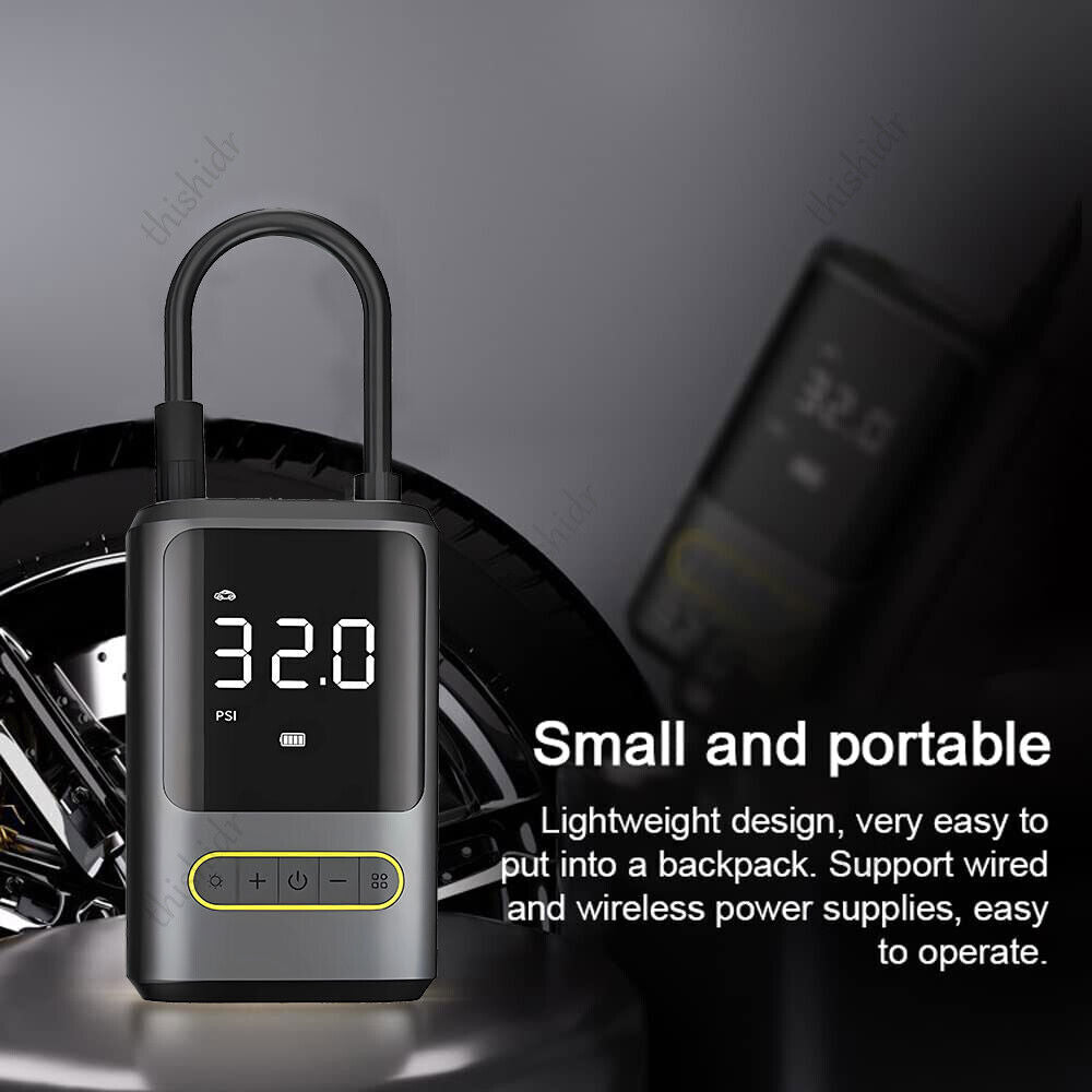 The Oz Bargains Shop™ AirGo Pro – Digital Mini Cordless Tyre Inflator | Portable Air Pump for Car, Bike & Sports Balls