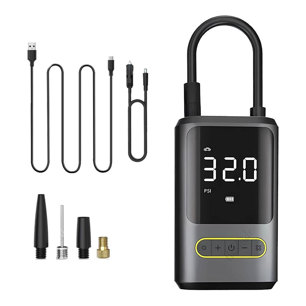 The Oz Bargains Shop™ AirGo Pro – Digital Mini Cordless Tyre Inflator | Portable Air Pump for Car, Bike & Sports Balls