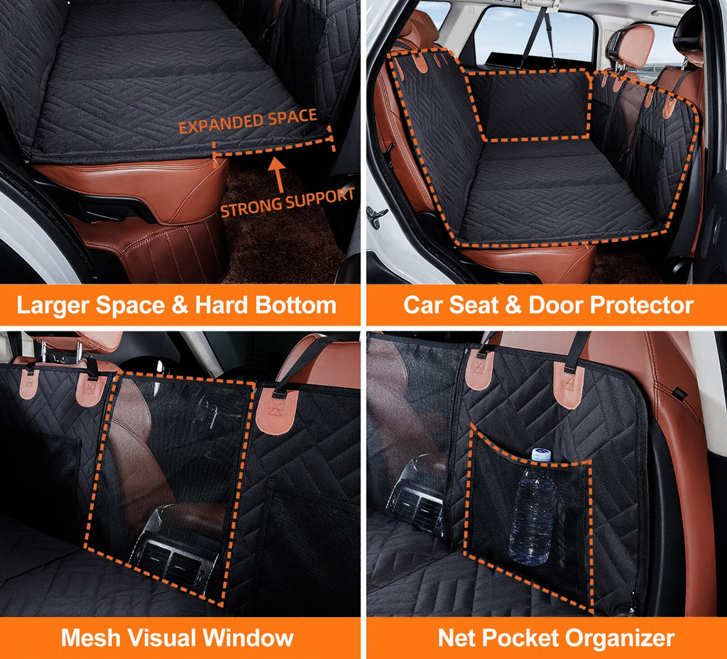 The Oz Bargains™ FurShield Pro – Waterproof Hard Bottom Dog Car Cover