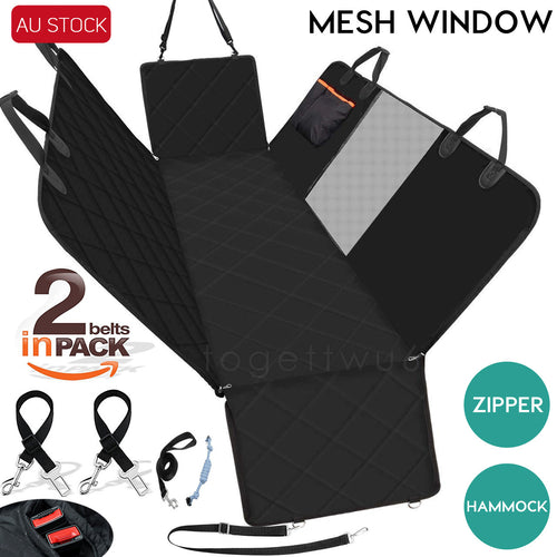 The Oz Bargains Shop™ PetRide Deluxe – Premium Waterproof Car Seat Hammock | Non-Slip Back Seat Protector for Cats & Dogs